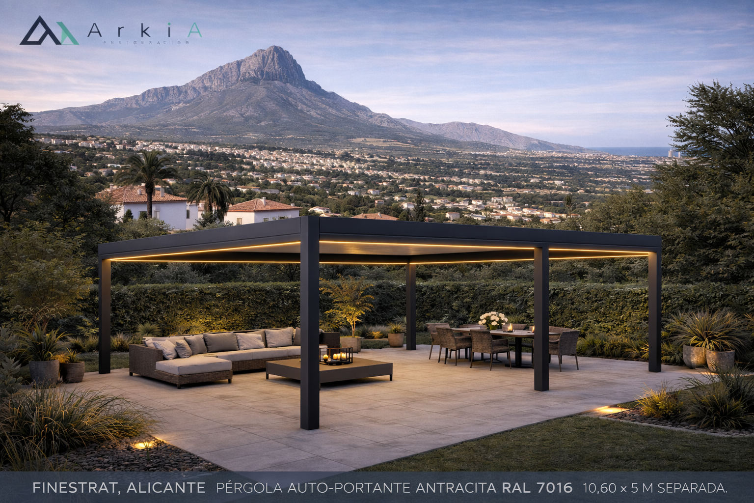 Pérgola autoportante con cubierta de panel sándwich: ideas para mejorar un espacio exterior - imagen 2